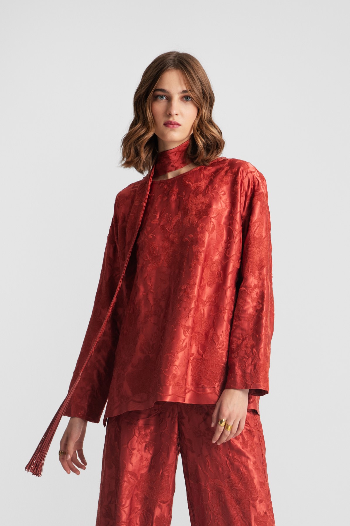 Ζακάρ τουνίκ σε rust χρώμα MOUTBL002S/M