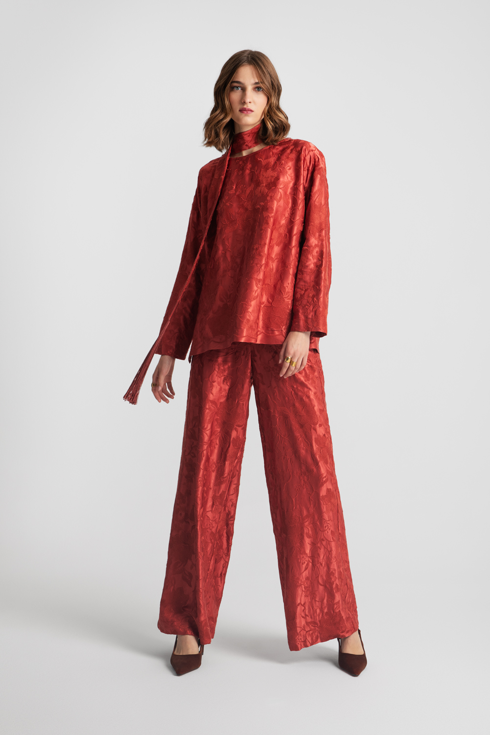 Ζακάρ παντελόνα σε rust χρώμα MOUTP004S