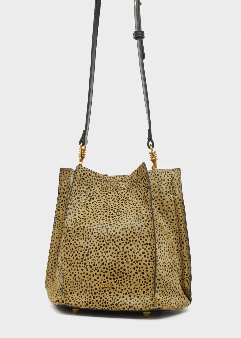 TITTI BUCKET BAG IN REAL LEATHER GREEN