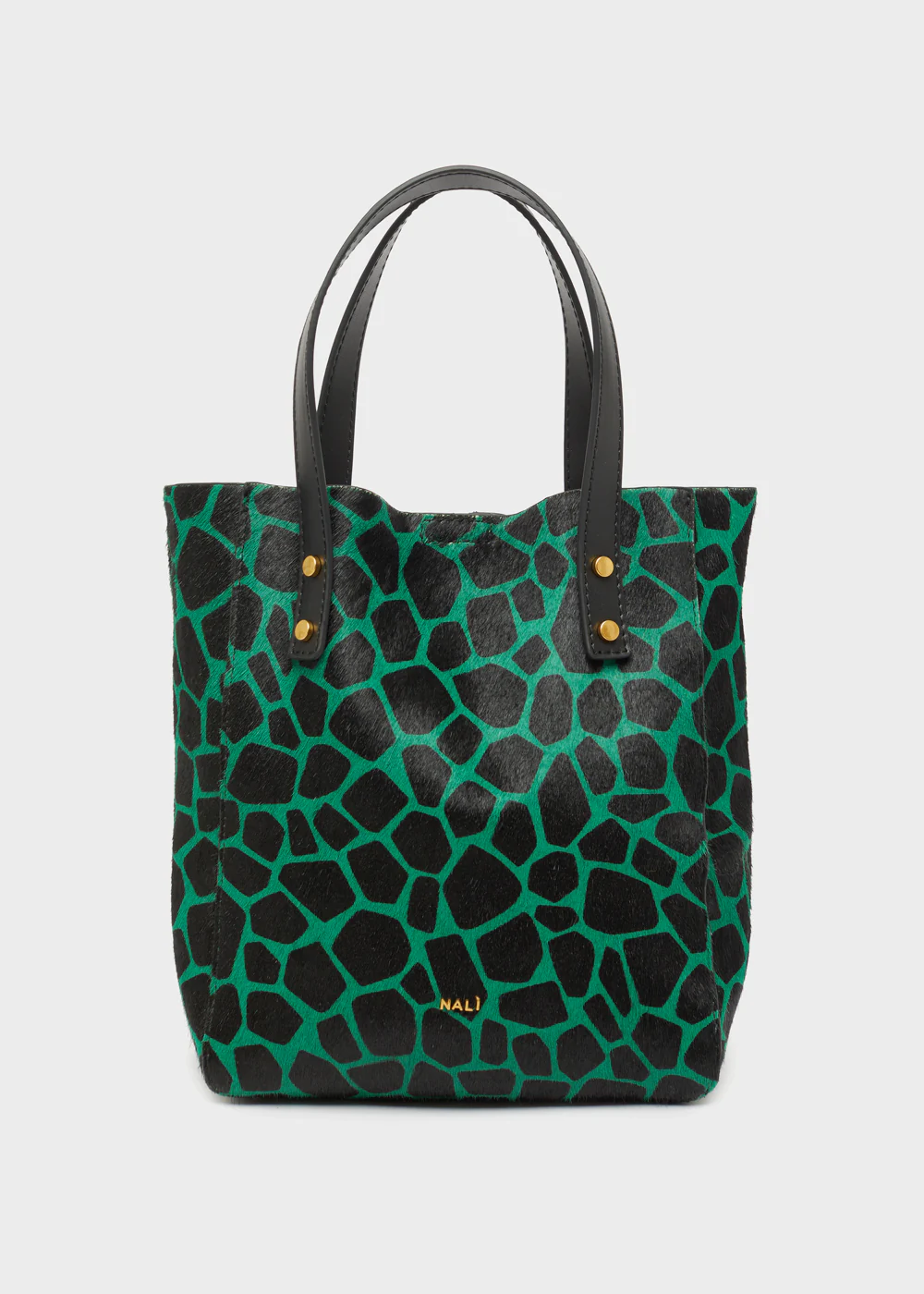 CHANTAL BAG IN REAL LEATHER GREEN GIRAFFE