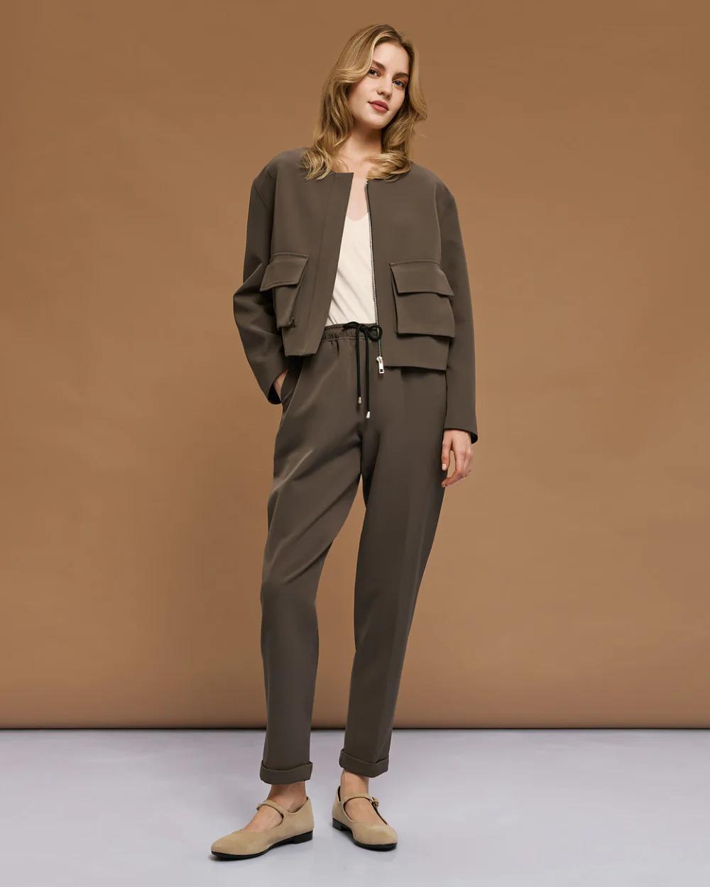 Παντελόνι με λάστιχο smoke ACCP027S