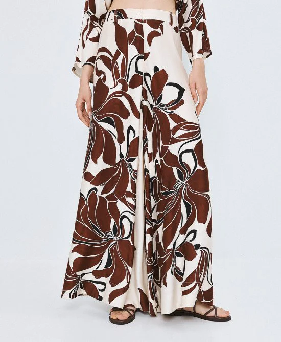 Παντελόνα εμπριμέ ψηλόμεση ACCP005S